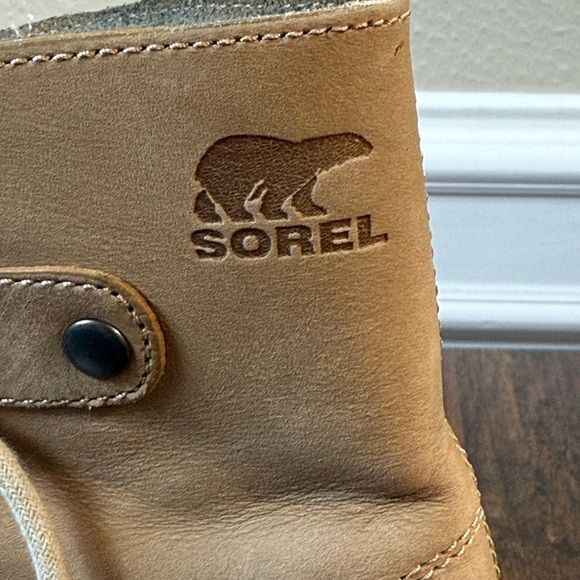 Sorel Joan of Arctic Wedge II Tan Leather Lace Boots Women's size 7 - Picture 10 of 10